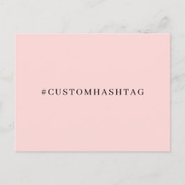Hashtag Modern Rosa Design för Sociala Medier Vykort