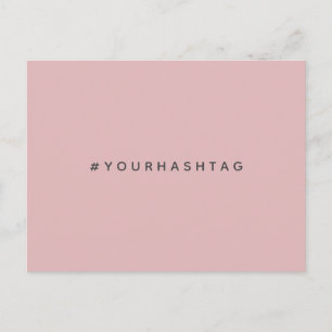 Hashtag Modern #   Rosa Trendande Sociala Medier Vykort