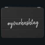 Hashtag | Modern Trendig Black iPad Air Skydd<br><div class="desc">En enkel, skräddarsydd hashtaggsdesign för anpassningsbarna som lätt kan vara personlig med din favorithash som används i dina Twitter-, Instagram-, Facebook-, Pinterest- eller andra social-mediekonton. Få din egen #hashtag att bli virrig med den här anpassad design! #DinHashtag i det moderna minimalistiska skriptskrivna typografiktypmodellen för anpassningsbarnas märkre med trendämnen eller till...</div>