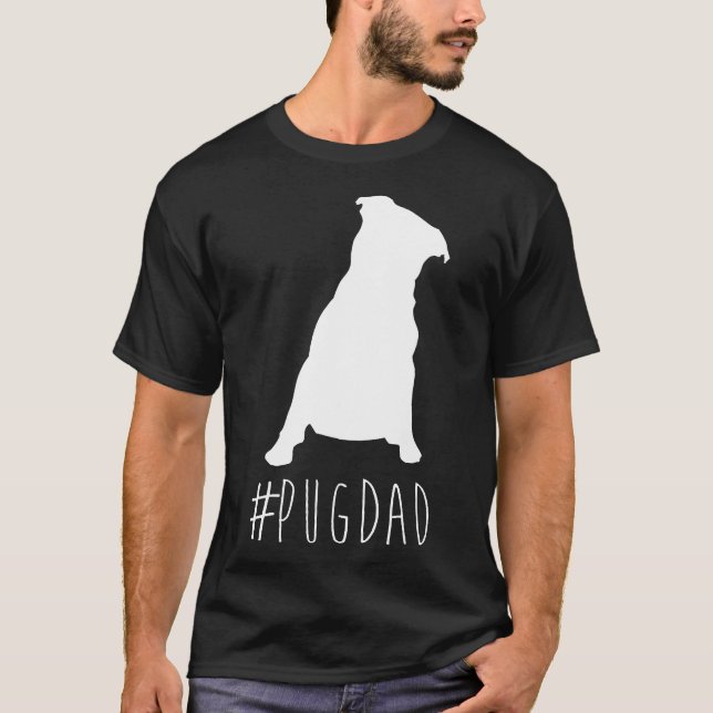 Hashtag Mops Pappa Mopspappa Tröja (Framsida)