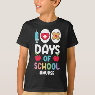 Hashtag Nurse Lycklig 100 dagars skolsjuksköterska T Shirt