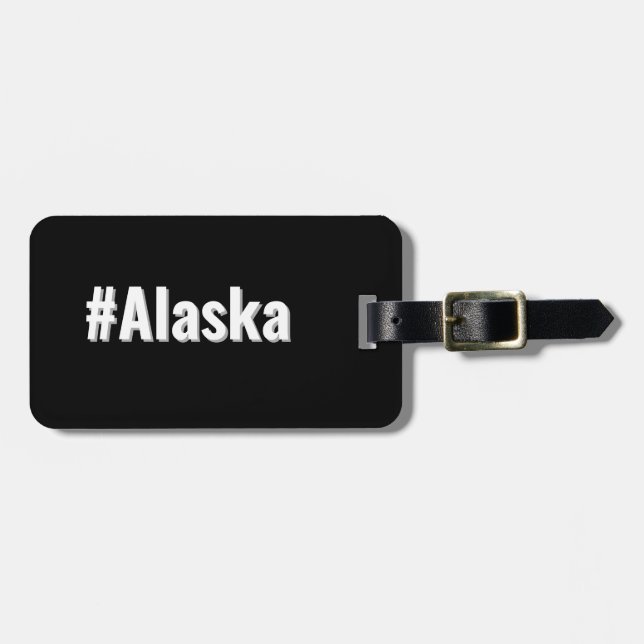 Hashtag-staten Alaska AK Bagagebricka (Horisontell Framsida)