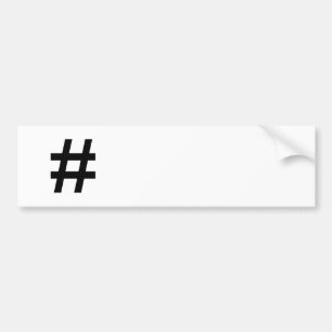 #HASHTAG - Svart hash-Märkre - symbol Bildekal