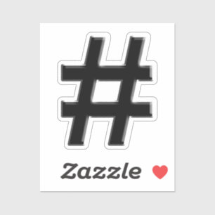 Hashtag-symbol Klistermärken