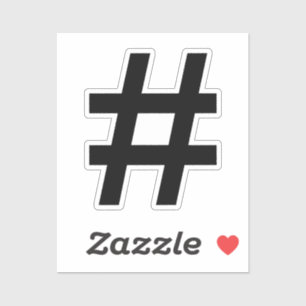 Hashtag-symbol Klistermärken