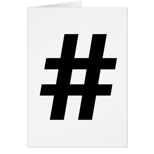 HASHTAG-SYMBOL - .PNG HÄLSNINGSKORT (Framsidan)