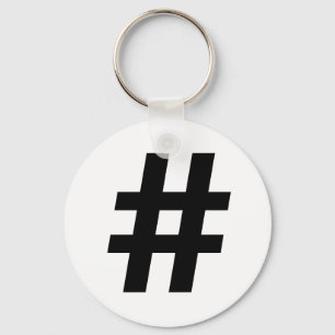 HASHTAG SYMBOL -.png Nyckelring