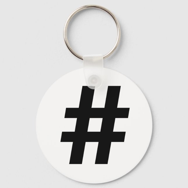 HASHTAG SYMBOL -.png Nyckelring (Framsida)