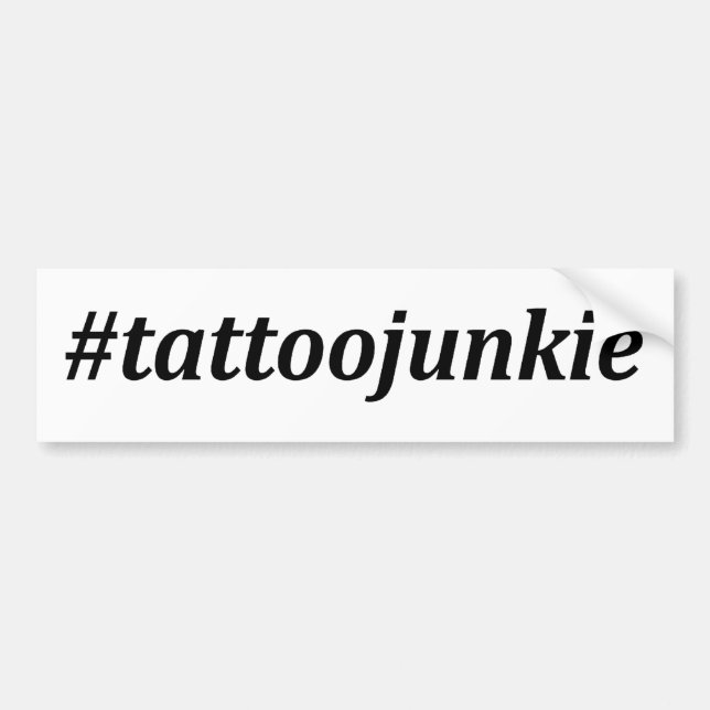 Hashtag - tatueringknarkare bildekal (Framsidan)