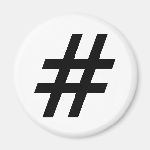 hashtag-textsymbol brev-hash-märkre magnet