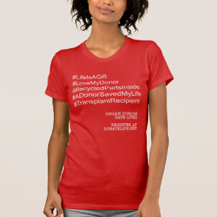 Hashtag Transplant mottagare t-shirt
