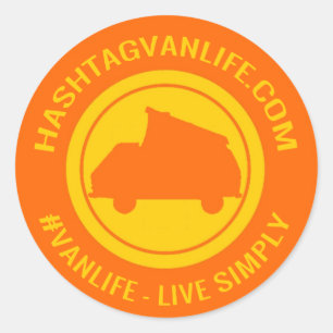 Hashtag Vanlife klistermärke
