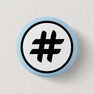 Hashtagg eller Pound Sign Knapp