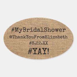 Hashtagg #Min Möhippa Tack vid efterlysning Ovalt Klistermärke