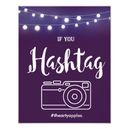 Hashtaggssymbol Fototryck
