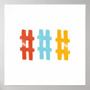 hashtaggsvägg poster