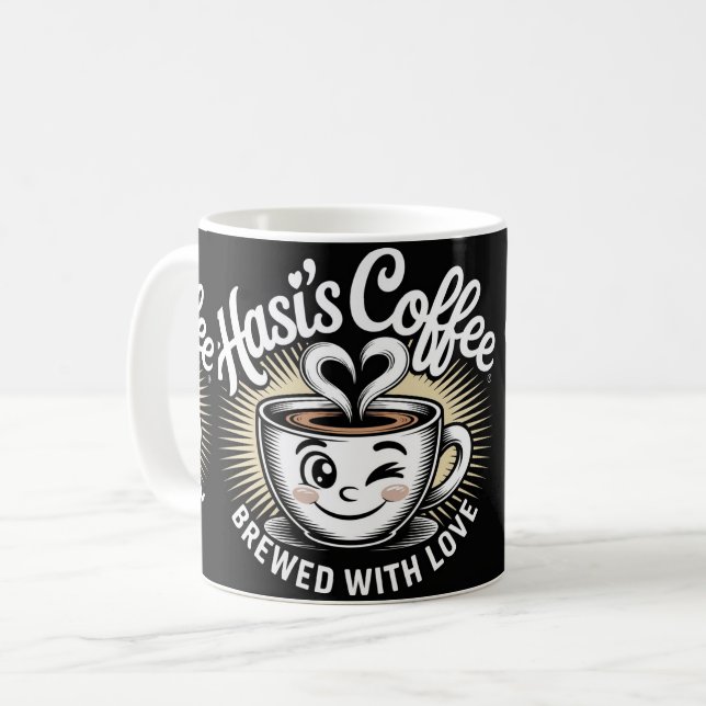 Hasi's Coffee Cute Smiling Cup Mugg  (Framsida vänster)