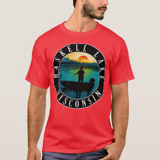 Haskell Sjö Wisconsin Fishing T Shirt