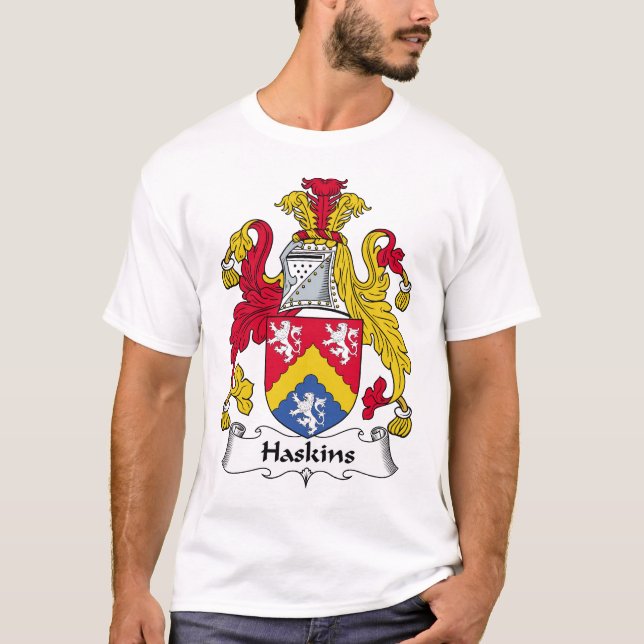 Haskins familjvapensköld t shirt (Framsida)