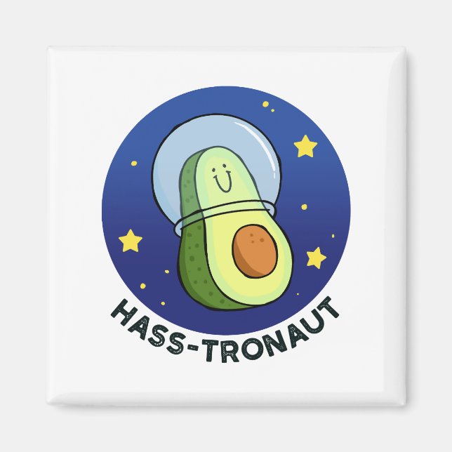 Hass-tronaut Avocado Space Pun Magnet (Framsidan)