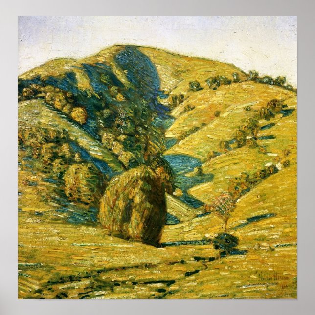 Hassam - Backe i Sol, San Anselmo, Kalifornien, Poster (Framsidan)