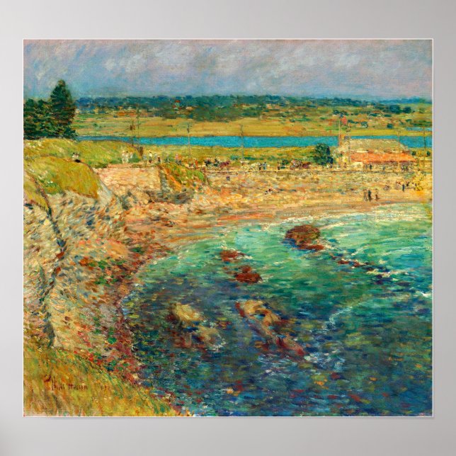 Hassam - Baileys Beach Newport Poster (Framsidan)