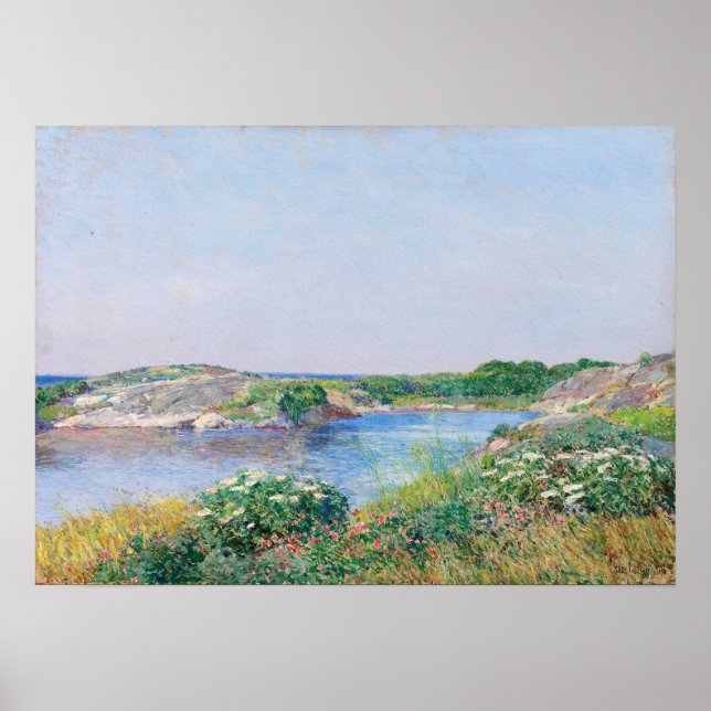 Hassam - Den lilla dammen Appledore Poster (Framsidan)