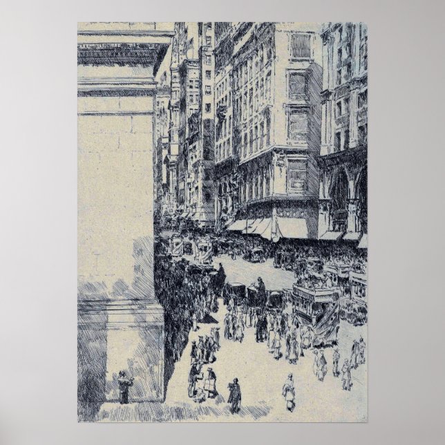 Hassam - Fifth Avenue Noon Poster (Framsidan)