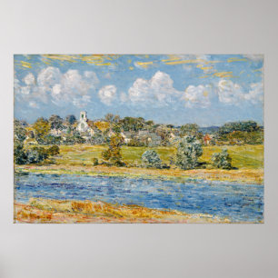 Hassam - Landskap vid Newfields, New Hampshire Poster