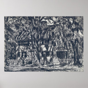 Hassam - Lejona Gardiner House Easthampton Poster