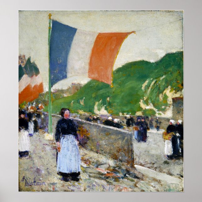 Hassam - Montmartre juli 1889 Poster (Framsidan)