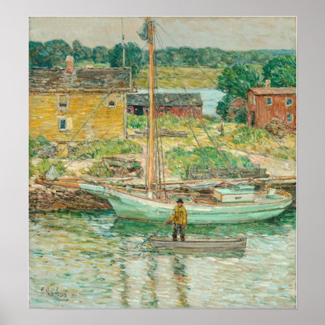 Hassam - Oyster Sloop 1902 Poster (Framsidan)