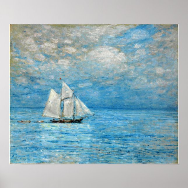 Hassam - Seglar på lugna hav 1900 Poster (Framsidan)