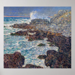 Hassam - Sjögräs och Surfa, appledore vid solnedgå Poster