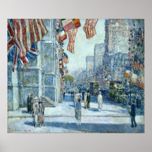 Hassam - Tidigt morgon på mässan i maj 1917 Poster
