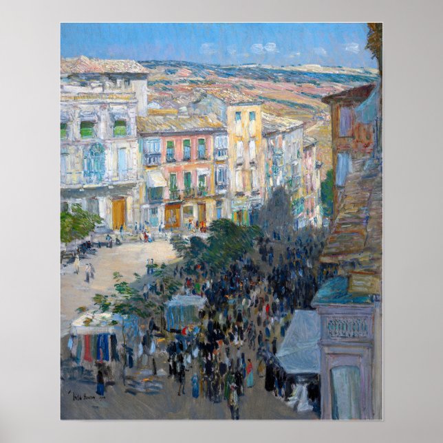 Hassam - vy över en sydfransk stad poster (Framsidan)