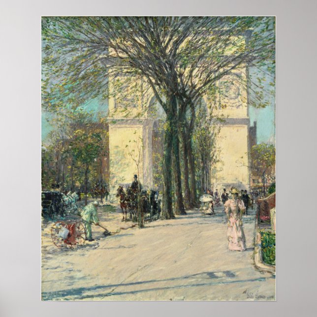 Hassam - Washington Arch Vår Poster (Framsidan)