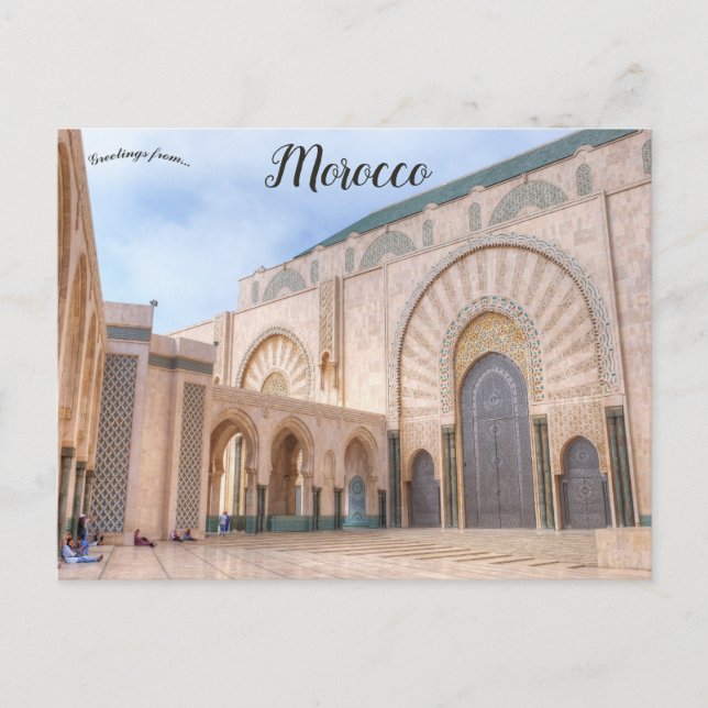 Hassan ll Mosque Casablanca Marocko vykort (Framsida)