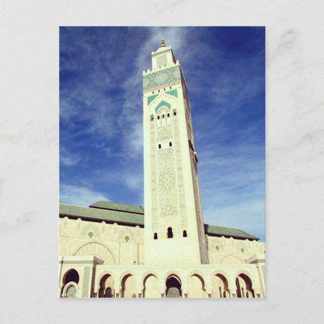 hassan mosque minaret vykort (Framsida)