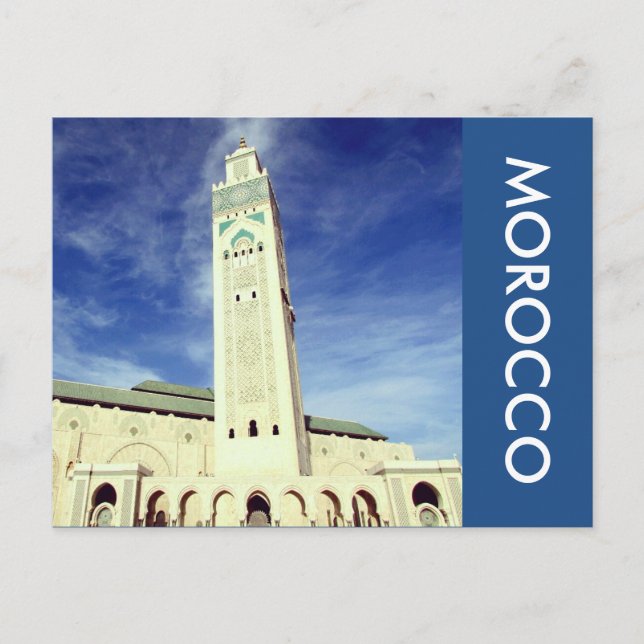 hassan mosque Morocco Vykort (Framsida)