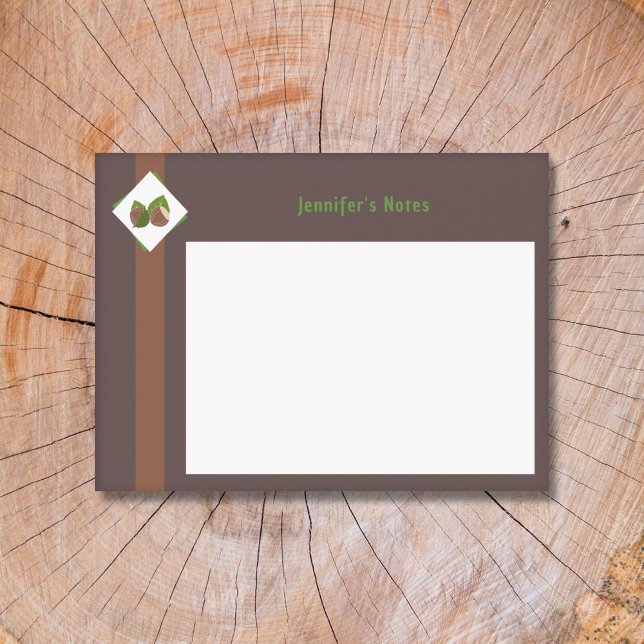 Hasselnötter & Brown Post-it Block (Hazelnuts & Brown Post-it Notes)