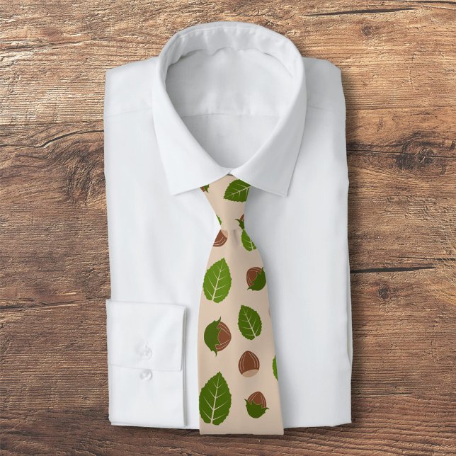Hasselnötter Mönster Slips (Hazelnuts Pattern Neck Tie)