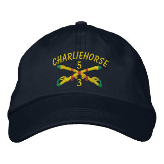 Häst 3/5 Cavalry VSM Crossed Sabers Hat Broderad Keps