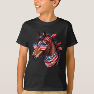 Häst 4:e juli skjorta kvinnor flickor häst t shirt