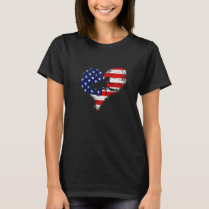 Häst amerikansk flagga hjärta Usa patriotisk stolt T Shirt