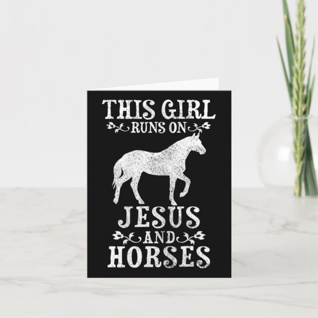 Häst&ampa; Jesus  gåva Kort (Framsida)