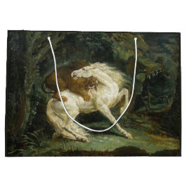 Häst angripen av en Lejon (av Théodore Géricault)