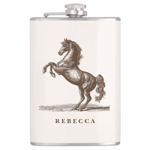 Häst Anpassat Namn Equestrian Stil Elegant Fickplunta