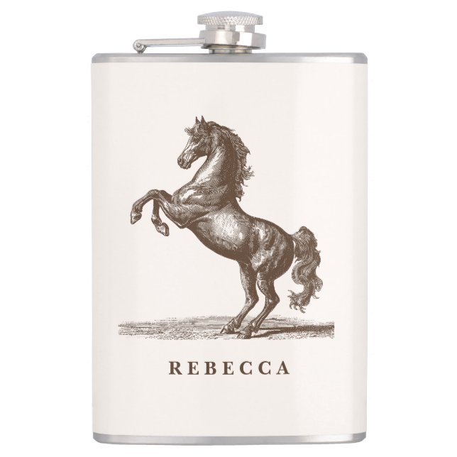Häst Anpassat Namn Equestrian Stil Elegant Fickplunta (Framsidan)