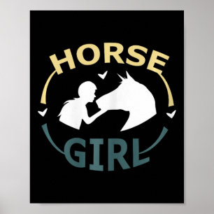 Häst är jag en horse-flicka, en barnflicka. poster